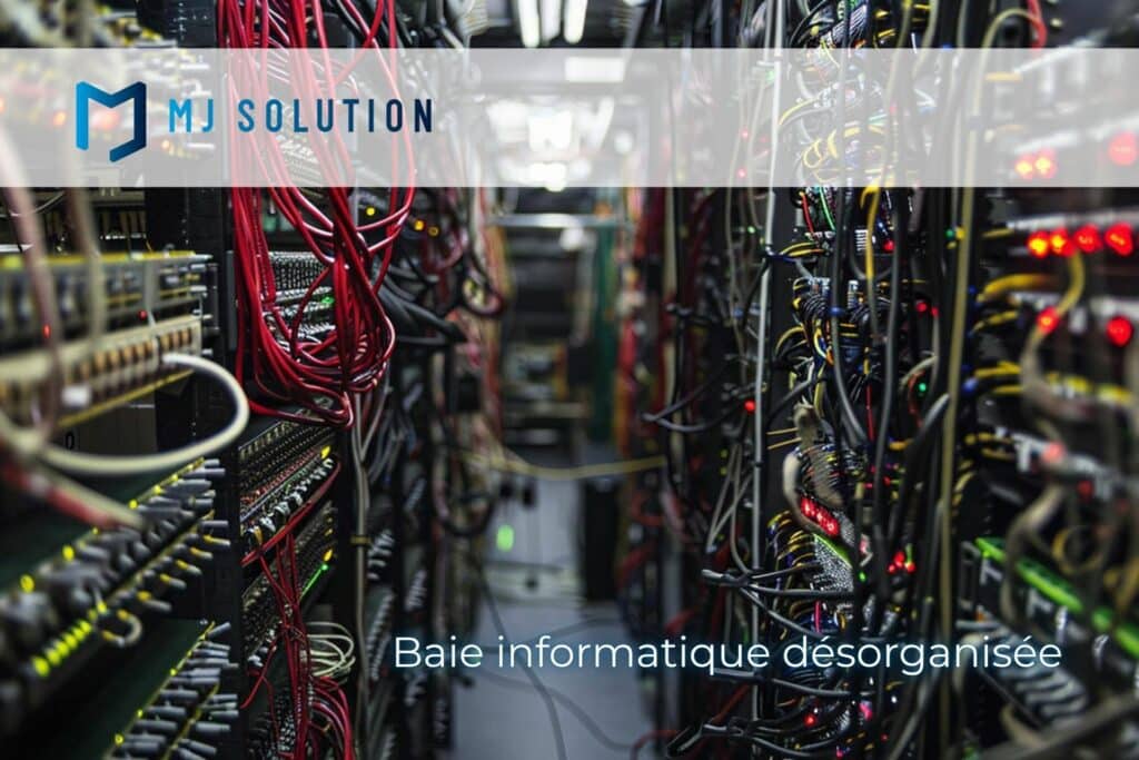 Baie informatique désorganisée