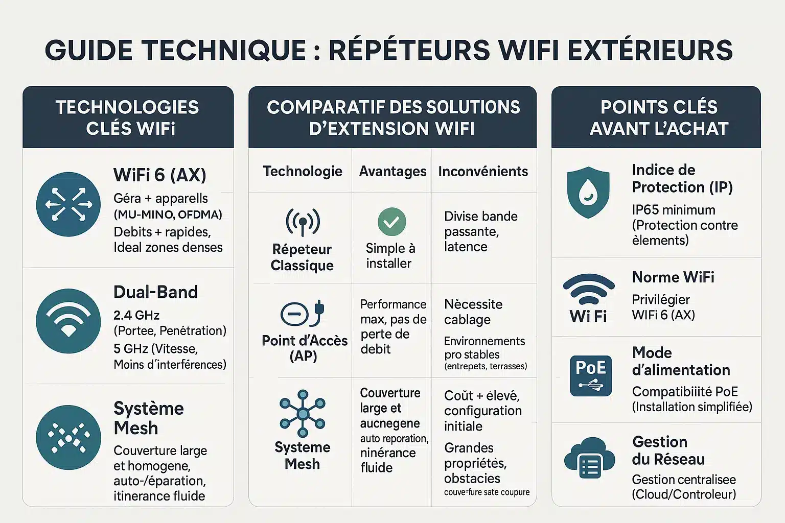 Illustration des répéteurs wifi extérieurs