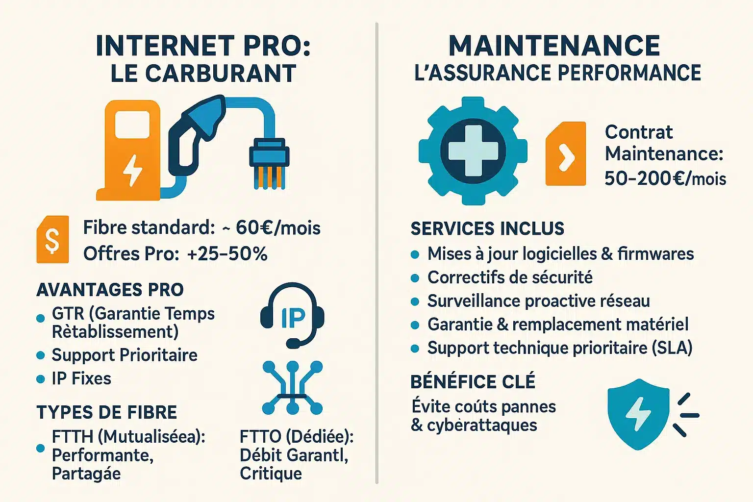 Comparaison des coûts d'installation et de maintenance d'un réseau Wi-Fi professionnel