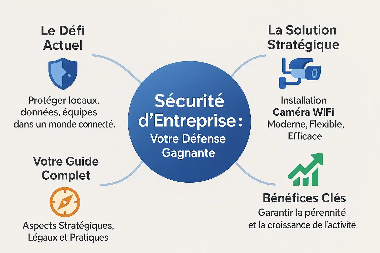 Illustration de sécurité professionnelle avec caméra WiFi