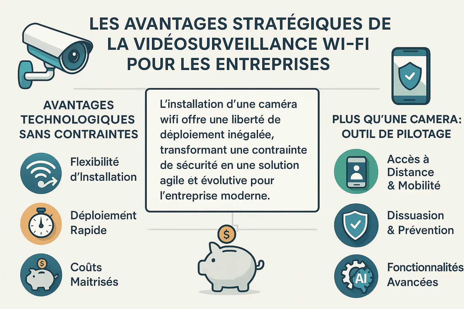 Installation de caméra WiFi professionnelle