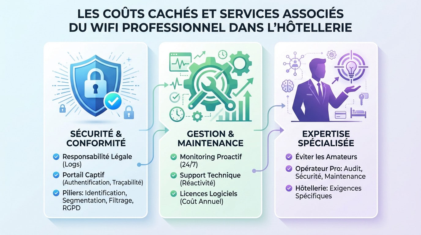 Coûts cachés maintenance et sécurité wifi hôtel