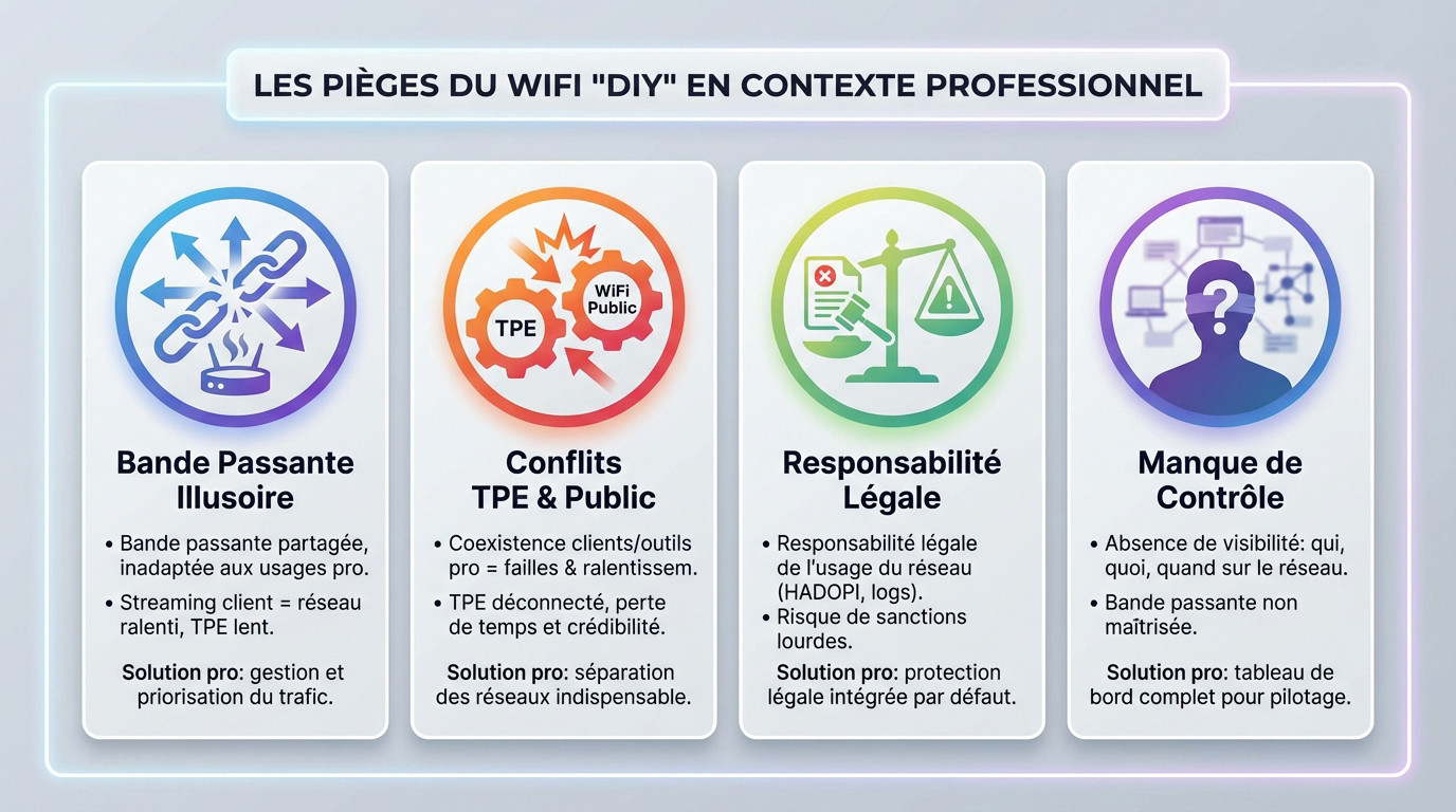 Barman à Paris stressé par une connexion internet lente sur son TPE à cause d'un mauvais wifi