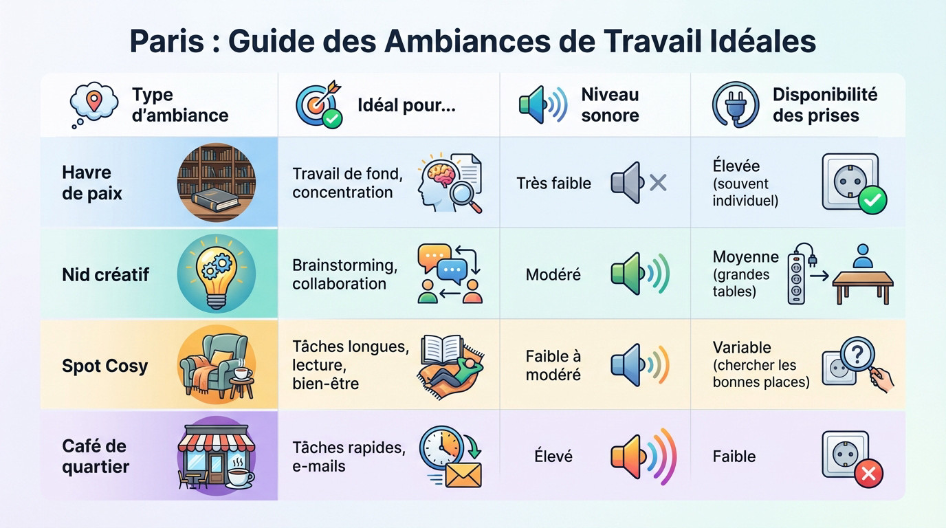 Ambiance de travail chaleureuse dans un salon de thé parisien idéal pour les entrepreneurs