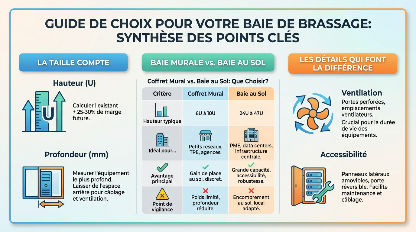 Guide complet pour choisir la taille et le type de baie de brassage