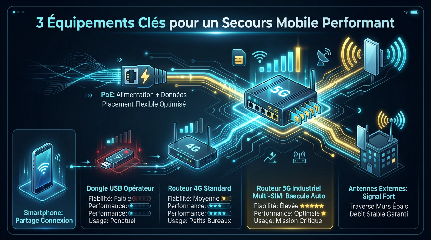 Équipements pour backup 4G 5G professionnel