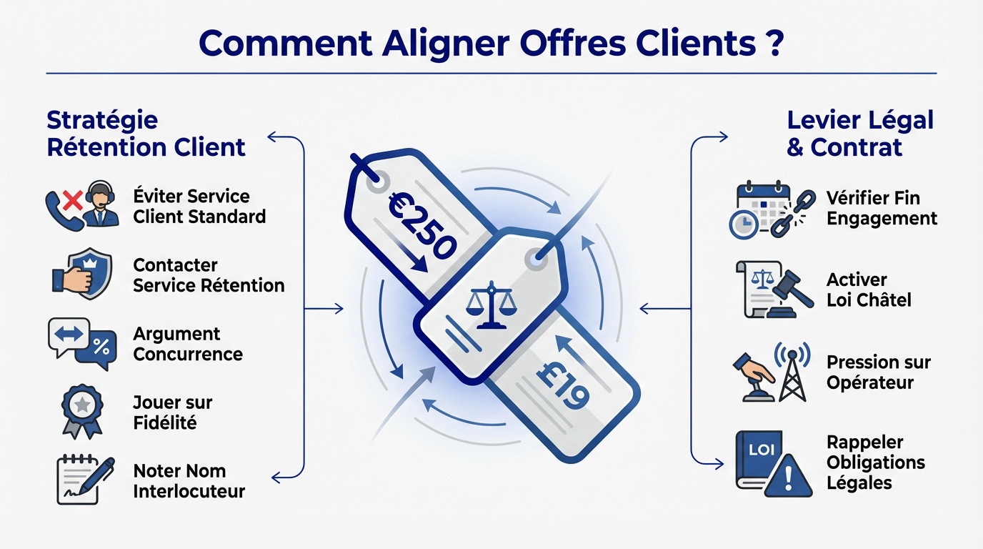 Stratégie de négociation pour aligner les tarifs fibre pro