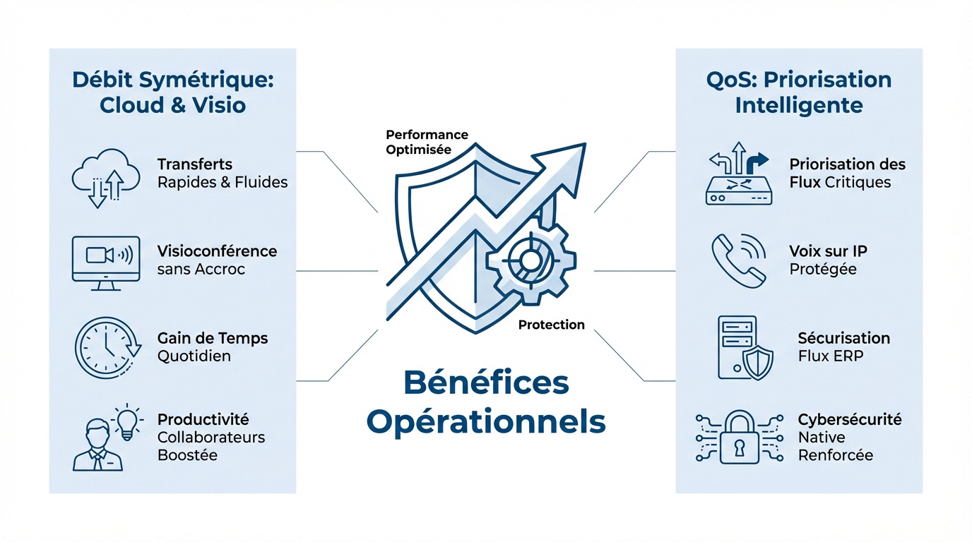 Bénéfices opérationnels et performance réseau pour entreprise