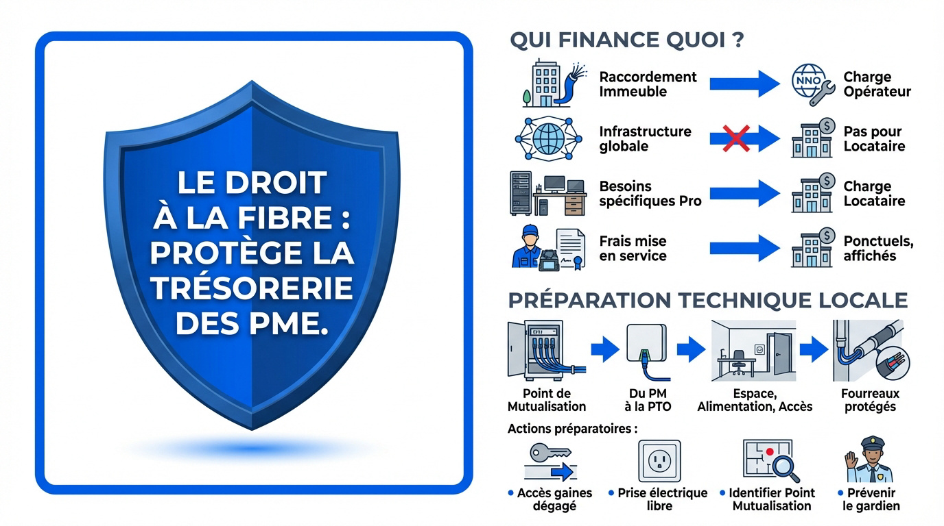 Raccordement fibre optique et répartition des frais pour entreprise