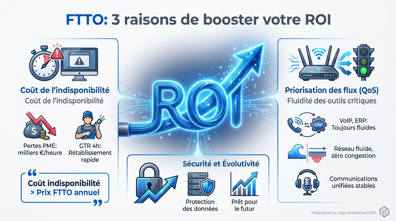 Comparaison de la rentabilité entre fibre FTTO et FTTH pour les entreprises