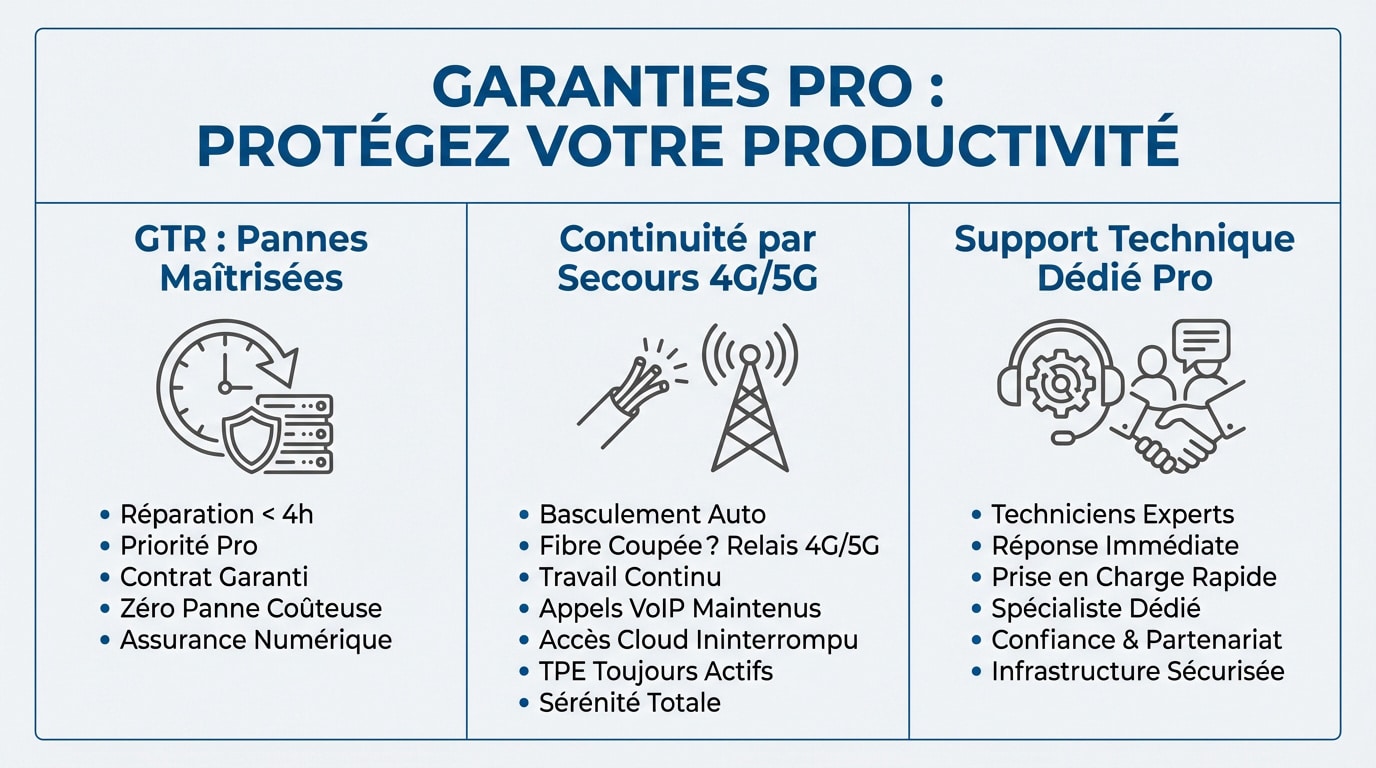 Garanties de service et productivité pour la fibre optique professionnelle