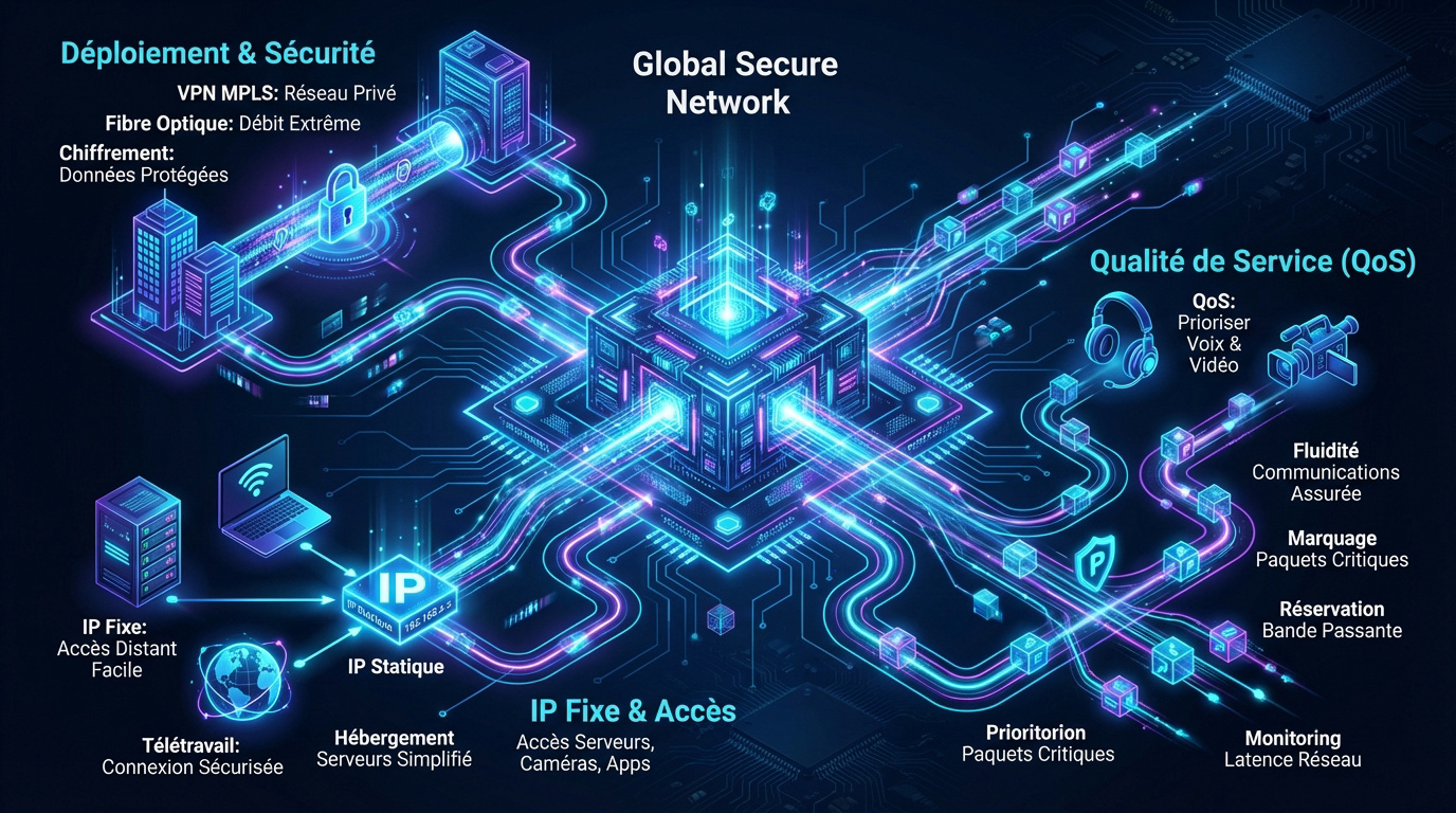 Solution d'interconnexion fibre optique sécurisée pour entreprises multi-sites