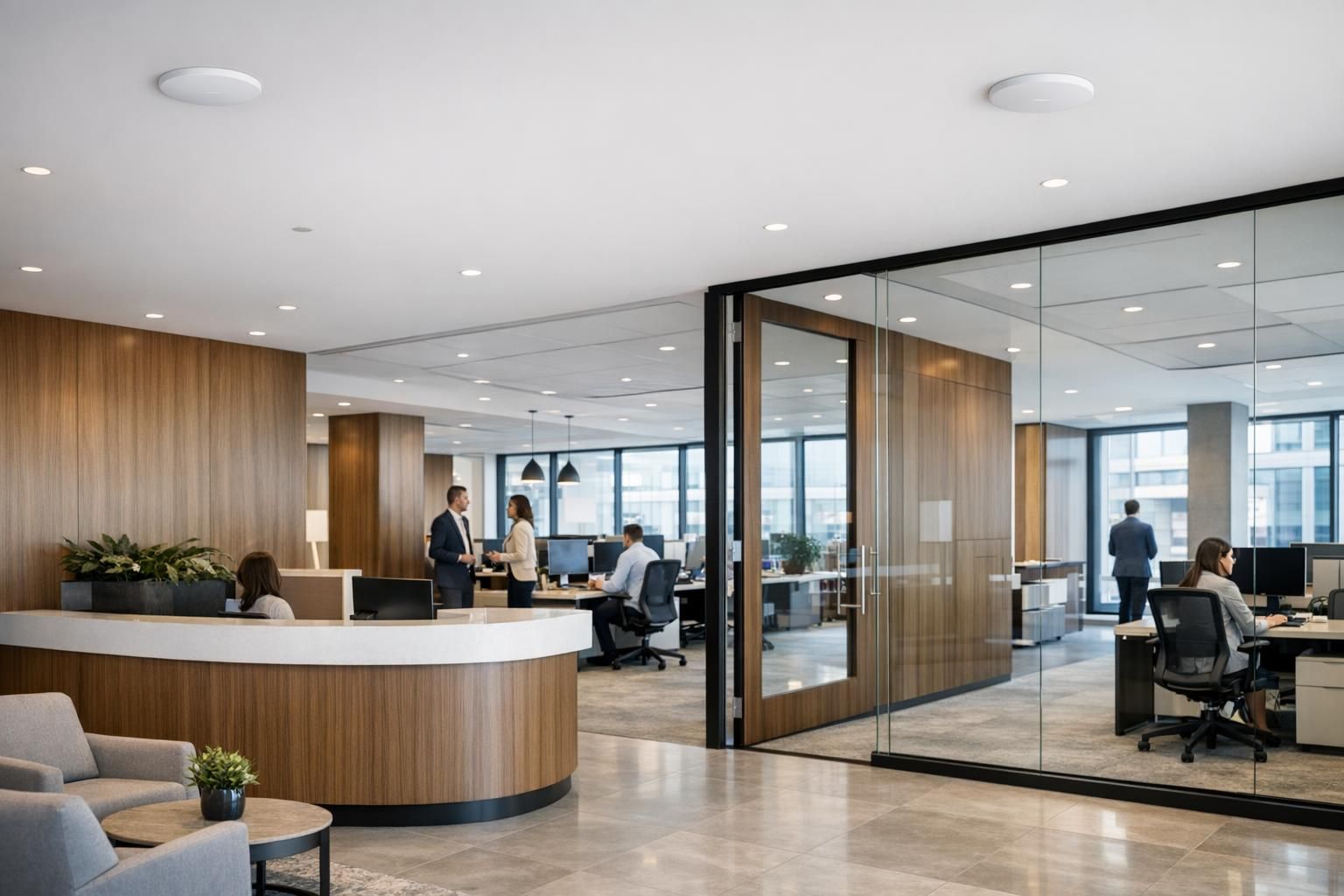Cisco Meraki – Wi-Fi cloud entreprise Bureaux d'entreprise multi-sites équipés de bornes Wi-Fi Cisco Meraki au plafond