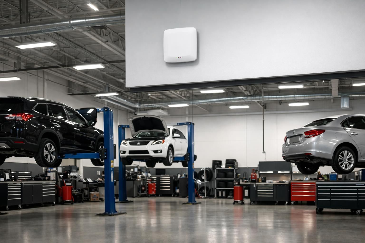 WiFi garage automobile atelier Atelier de réparation automobile couvert par un réseau WiFi professionnel