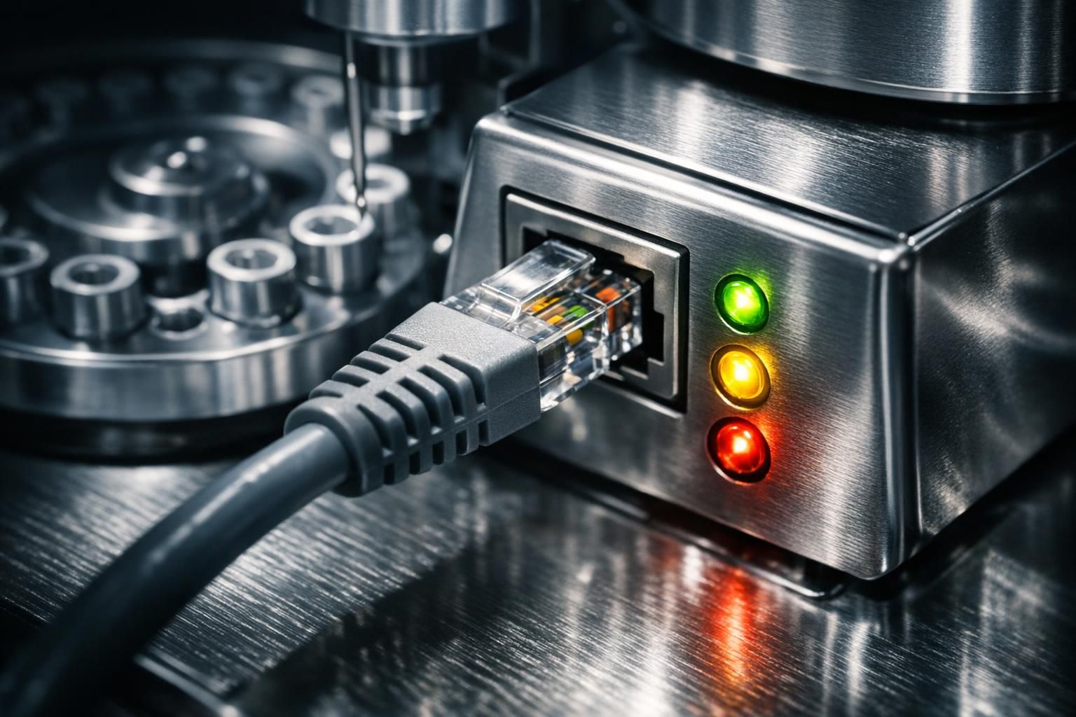 Automate d'analyse connecté au réseau WiFi dans un laboratoire médical