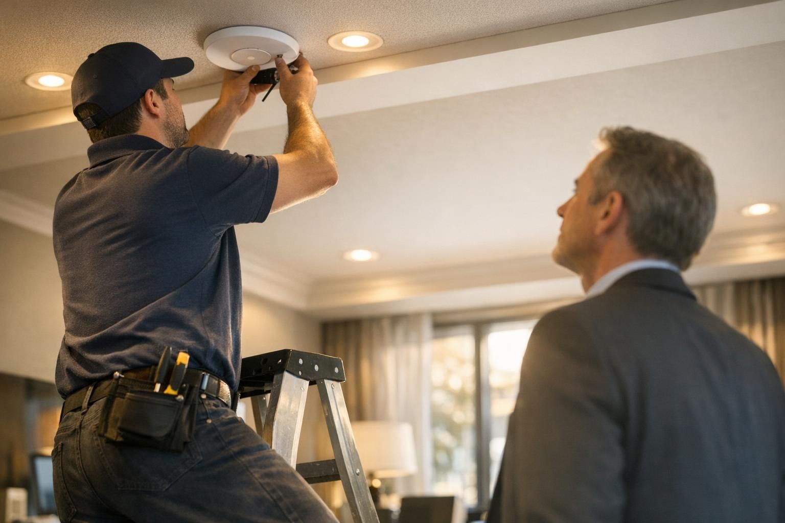 Technicien MJ Solution intervenant sur un réseau WiFi d'entreprise à Boulogne-Billancourt