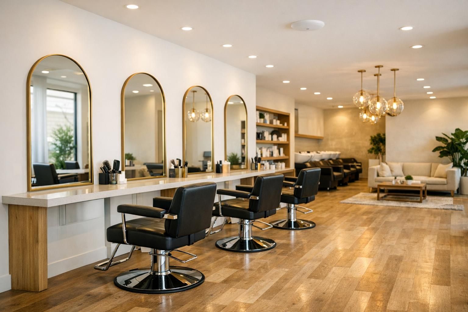 WiFi en salon de coiffure et institut de beauté Salon de coiffure moderne équipé d'un WiFi gratuit pour ses clientes