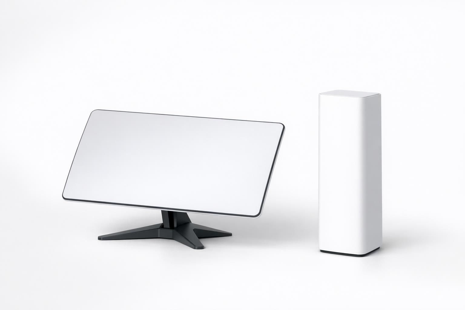 Kit Starlink : antenne à panneau plat à commande de phase et routeur Wi-Fi 6