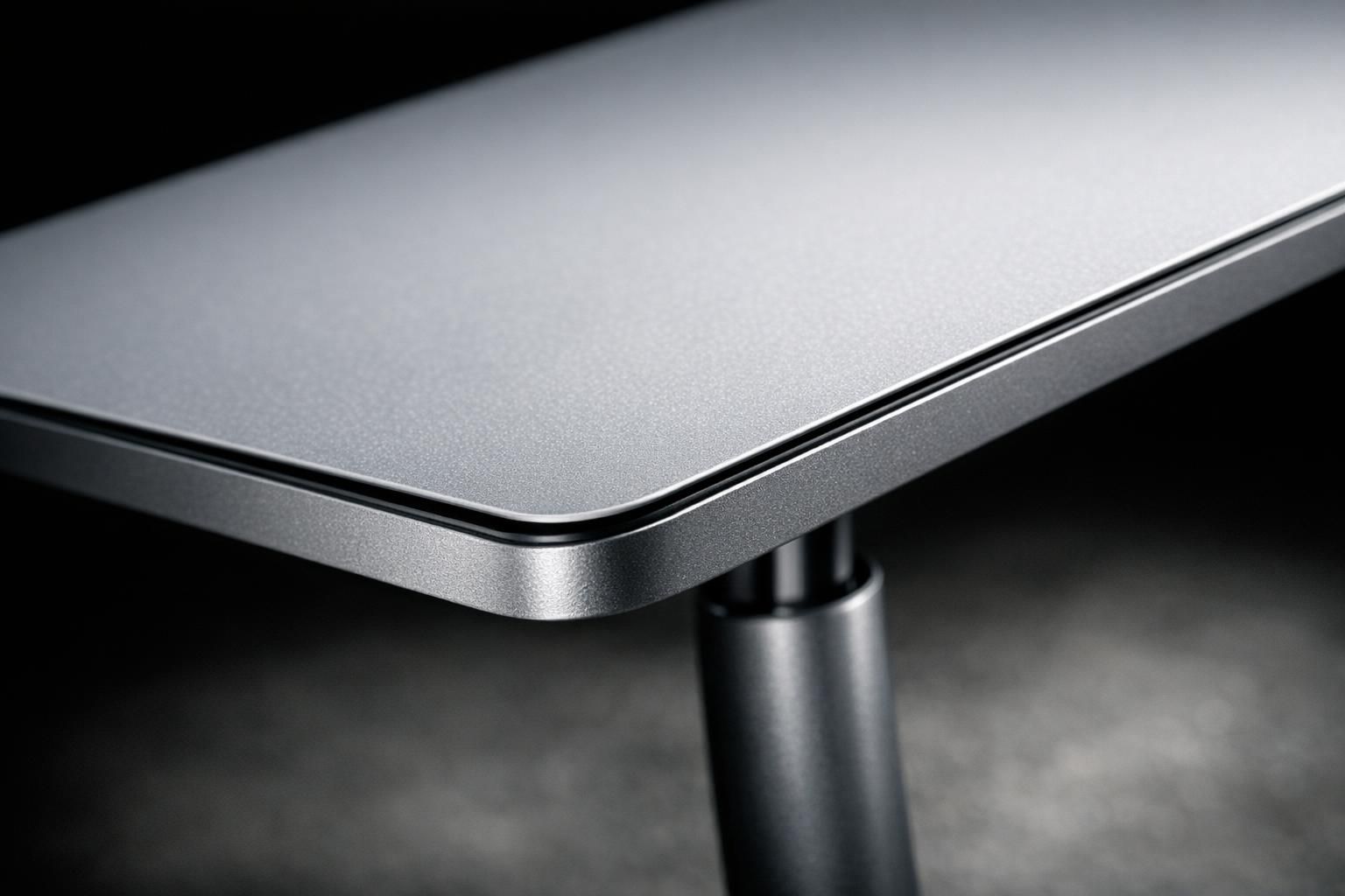 Gros plan sur l'antenne plate Starlink et son pied de fixation