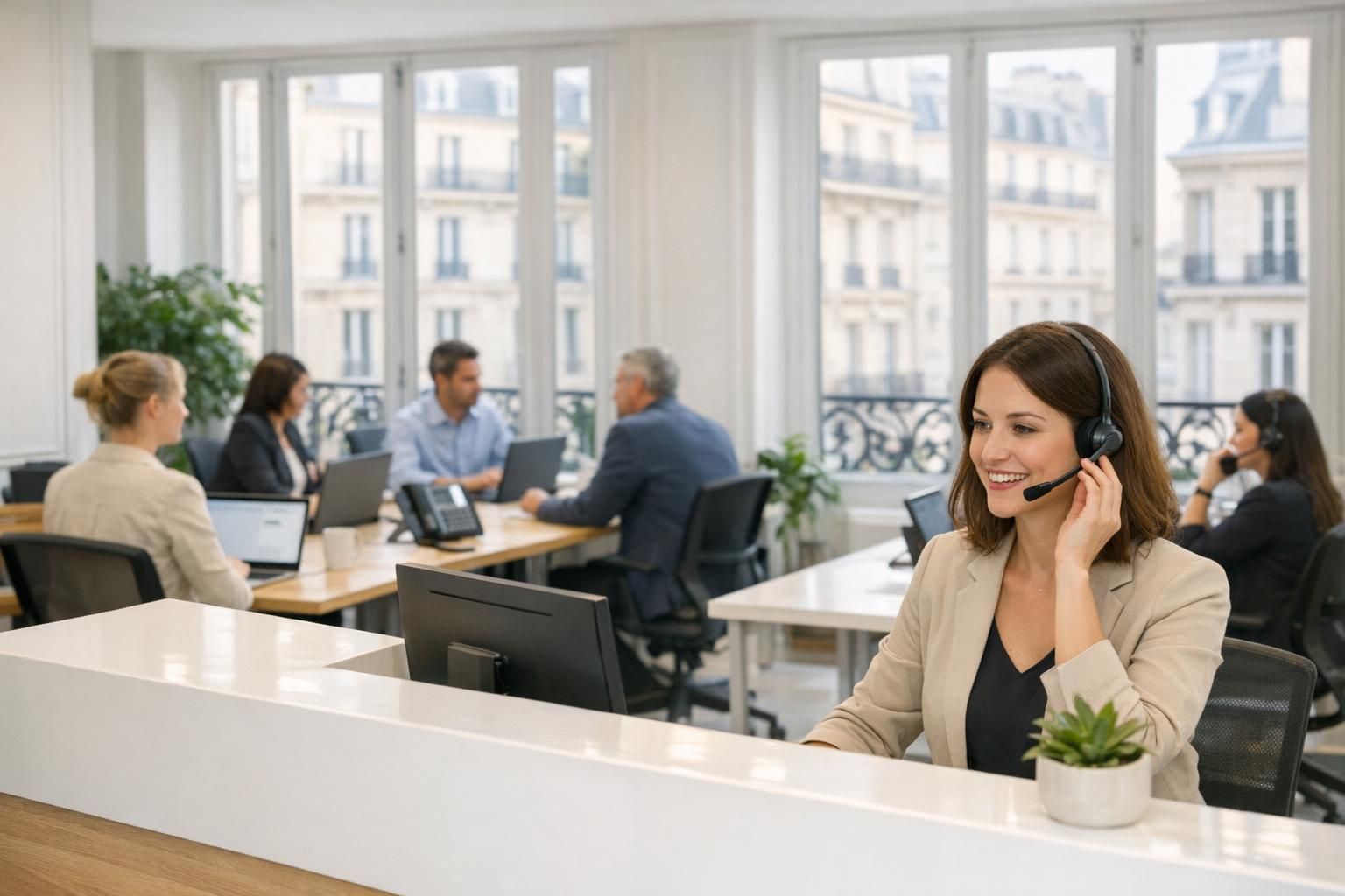 Numéro virtuel entreprise Accueil téléphonique d'une PME parisienne gérant les appels d'un numéro virtuel