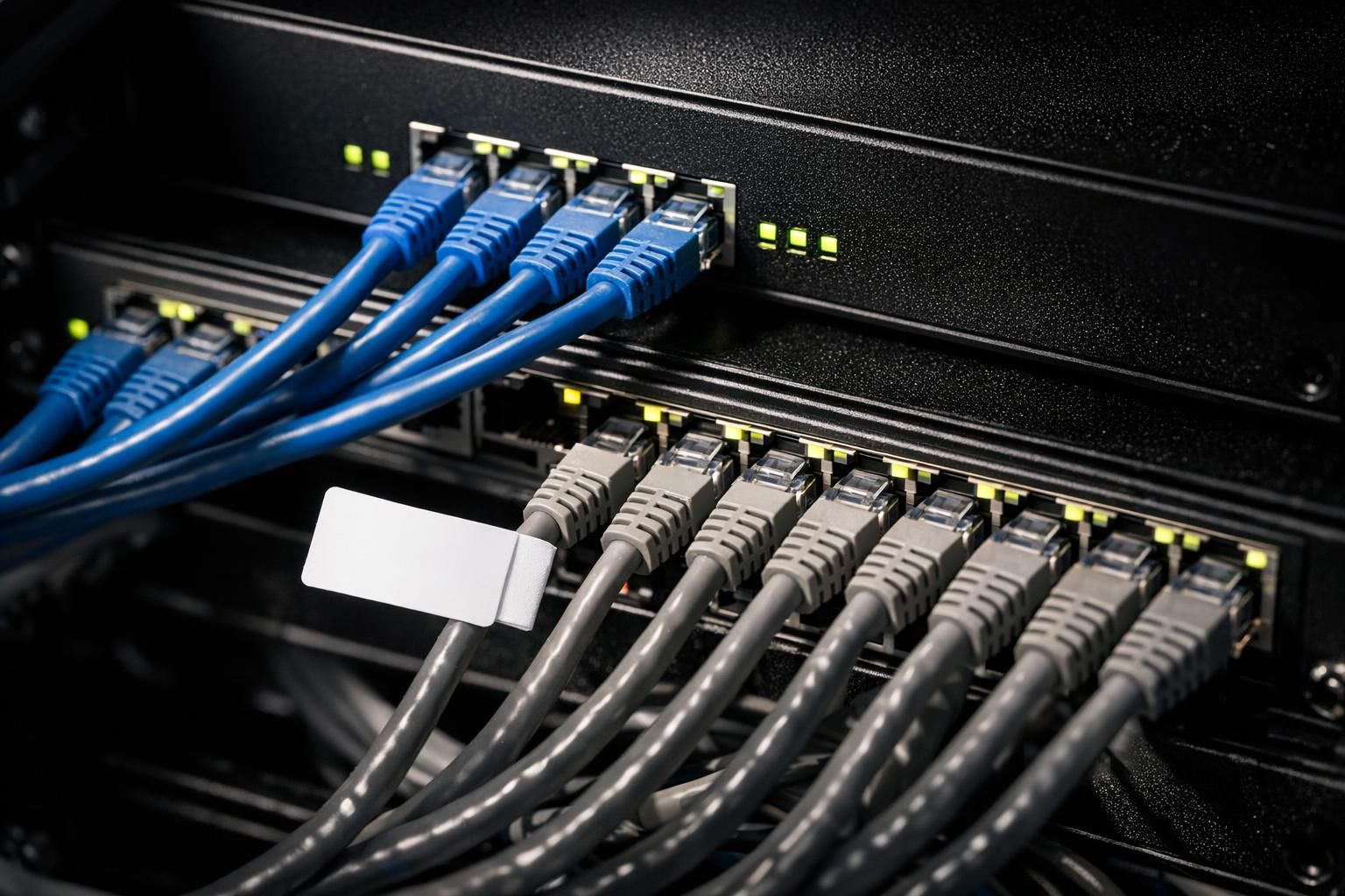 Pare-feu et switch réseau raccordant une connexion Starlink en entreprise